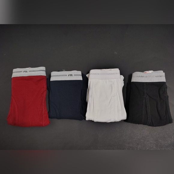 Bundle Men's Vintage Boxer Briefs - Hanes/FTL White, Black, Red. 4 Pices. - Picture 10 of 10